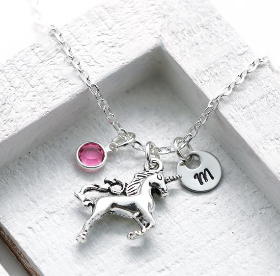 2. Personalized Unicorn Necklace