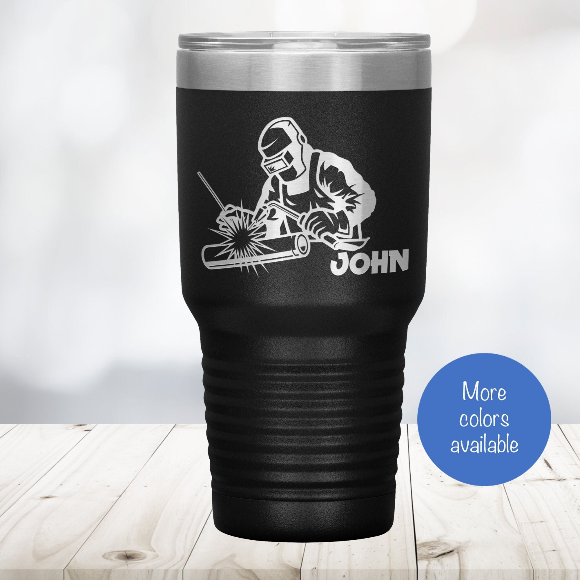 13. Personalized Welder Travel Cup