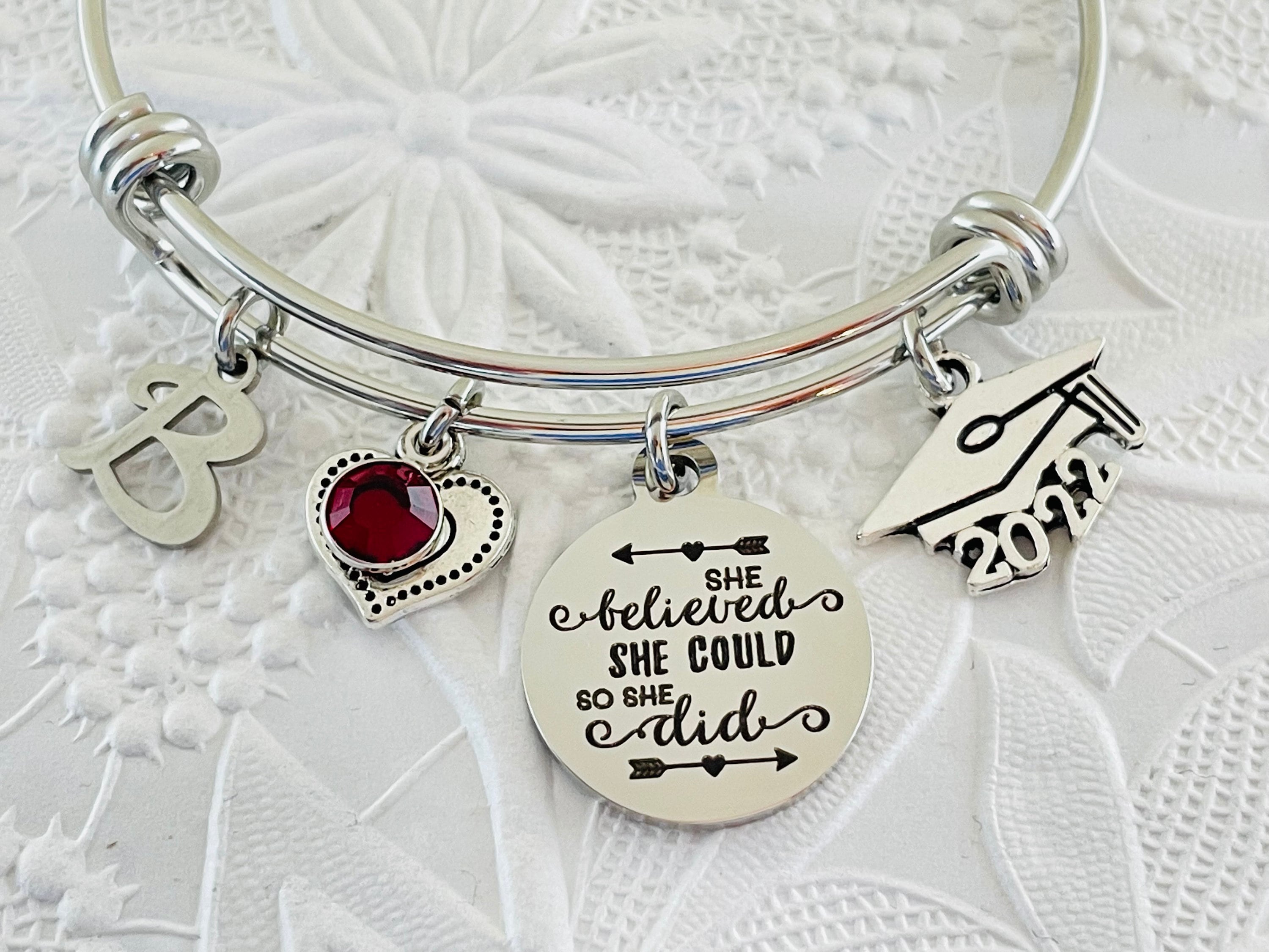 8. She Believed She Could So She Did - Personalized Graduation Gift for Her