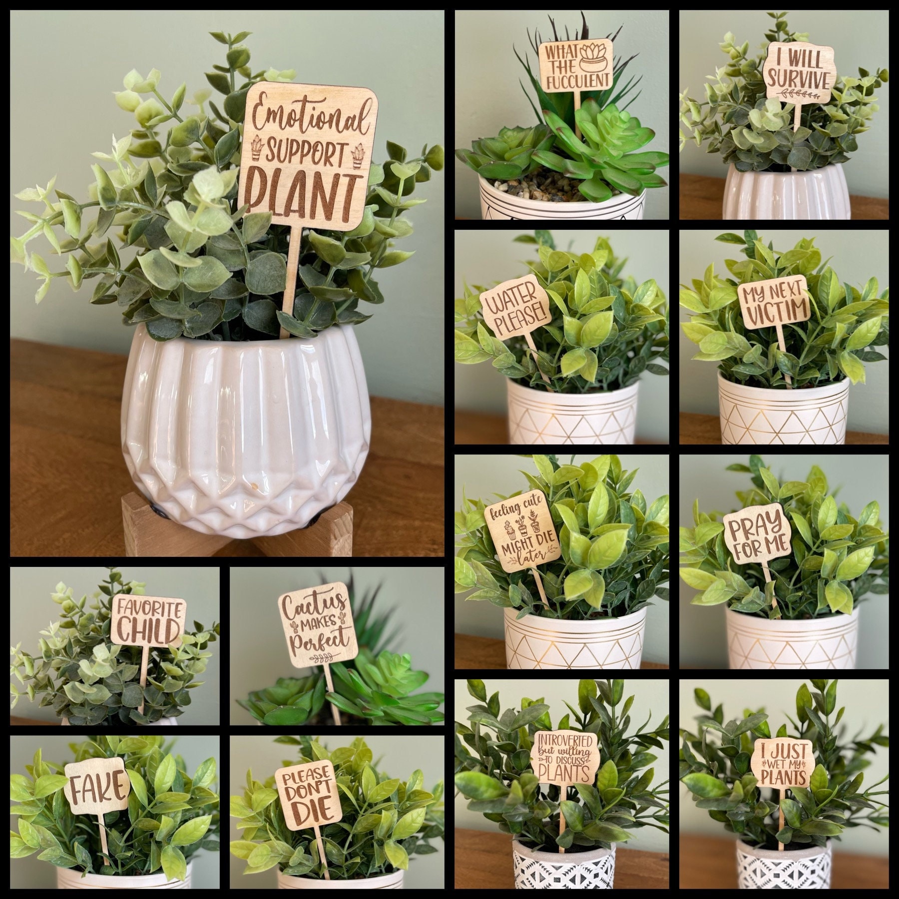 12. Funny Plant Markers