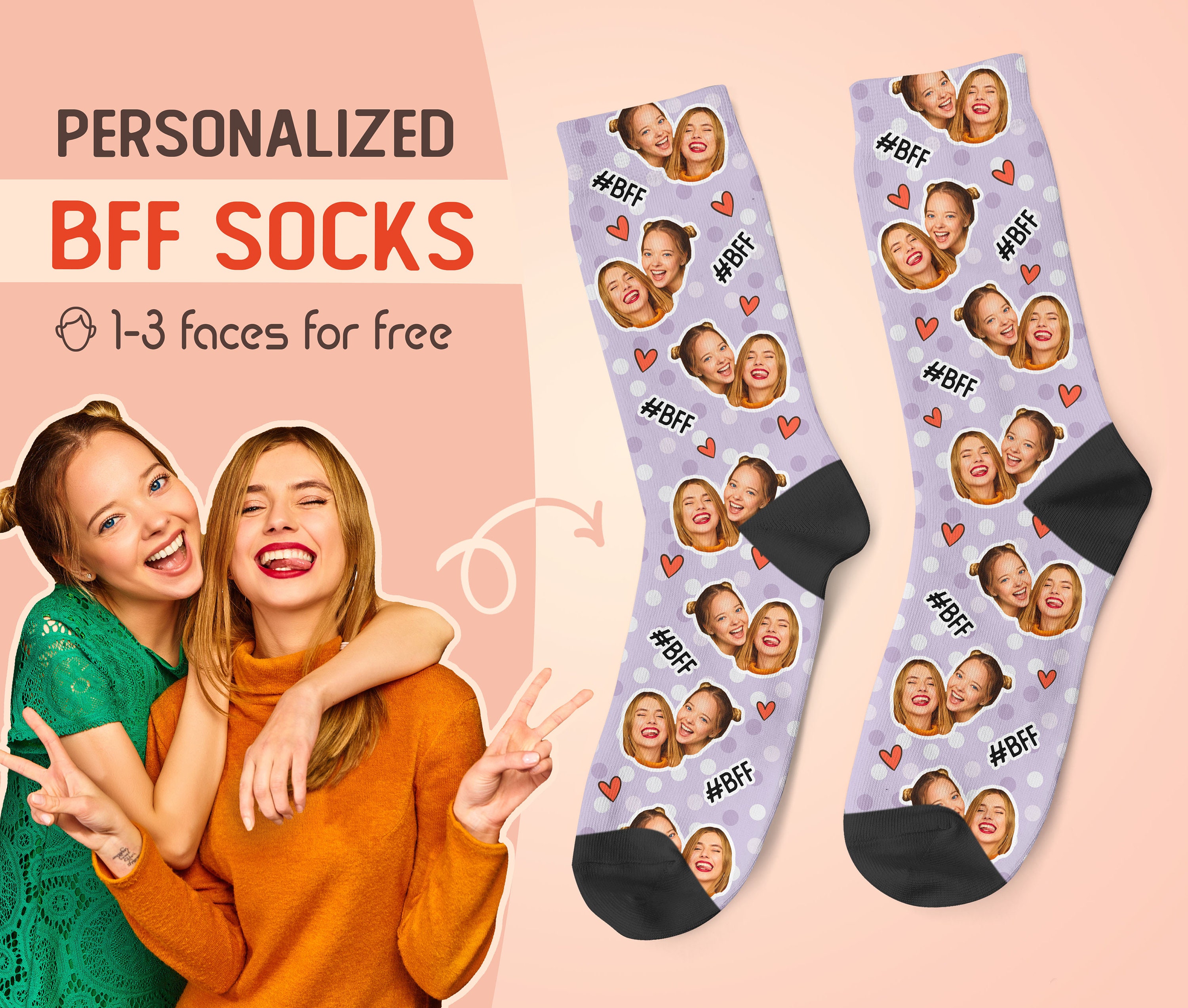 15. Personalized BFF Socks