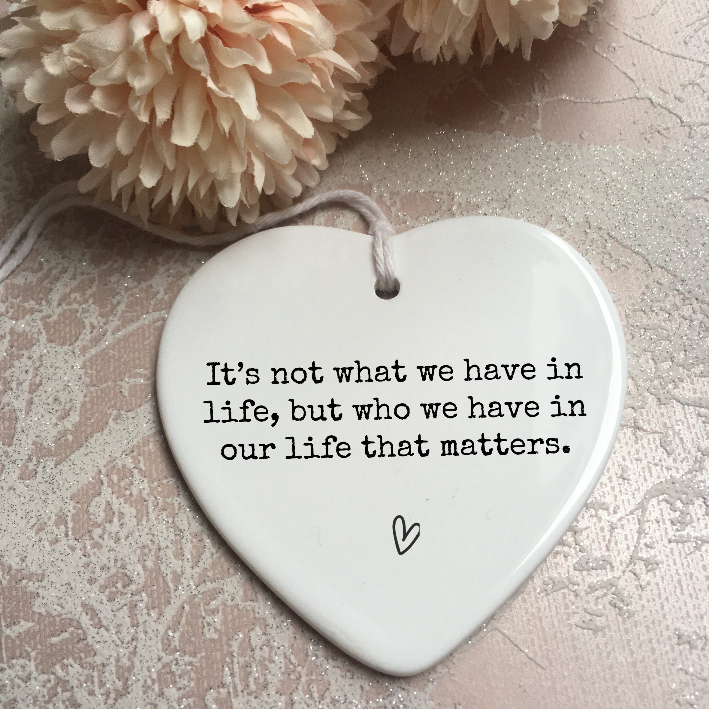 17. Heart Ceramic Decor With Message