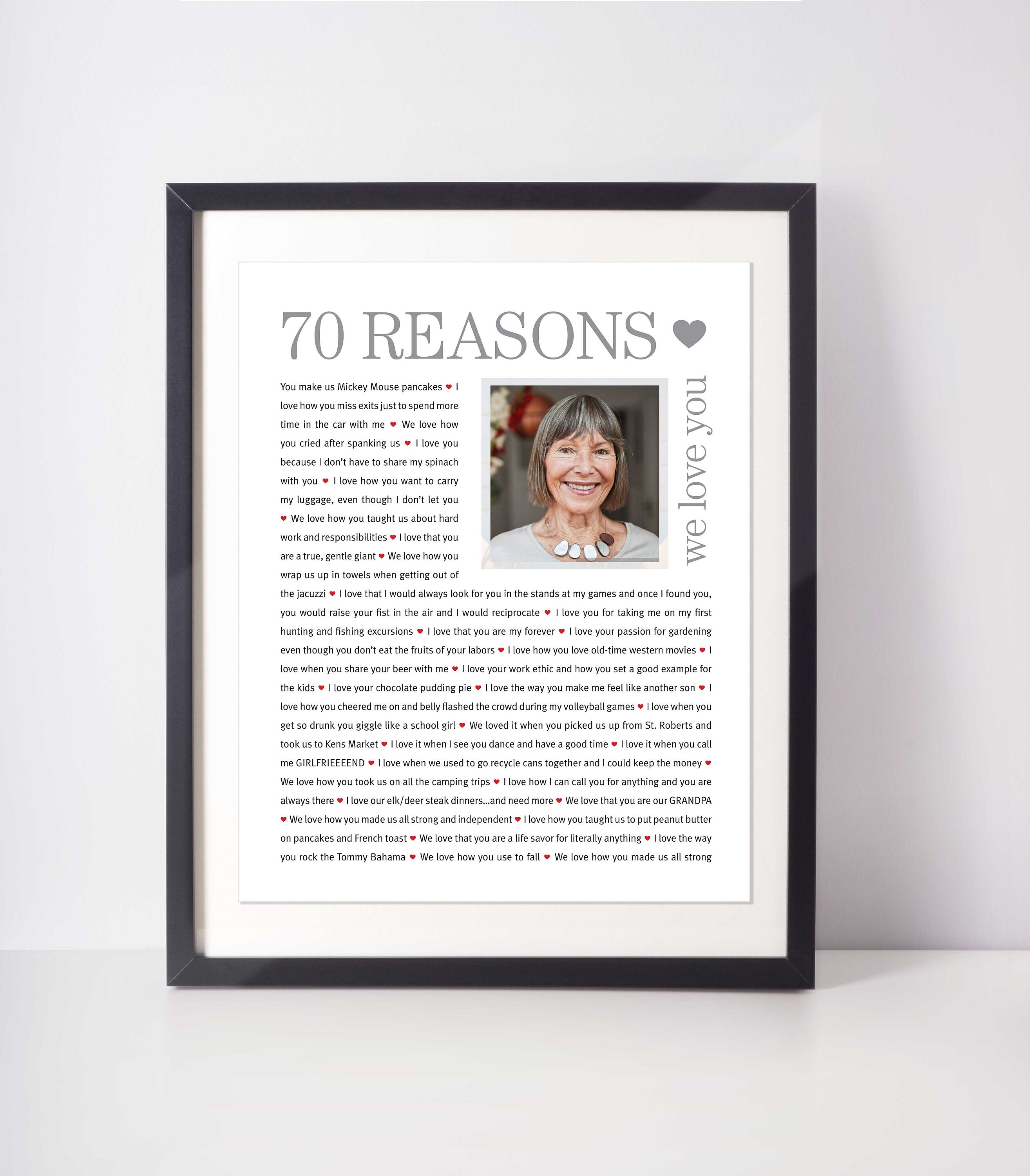 20. 70 Reasons Why Birthday Poster