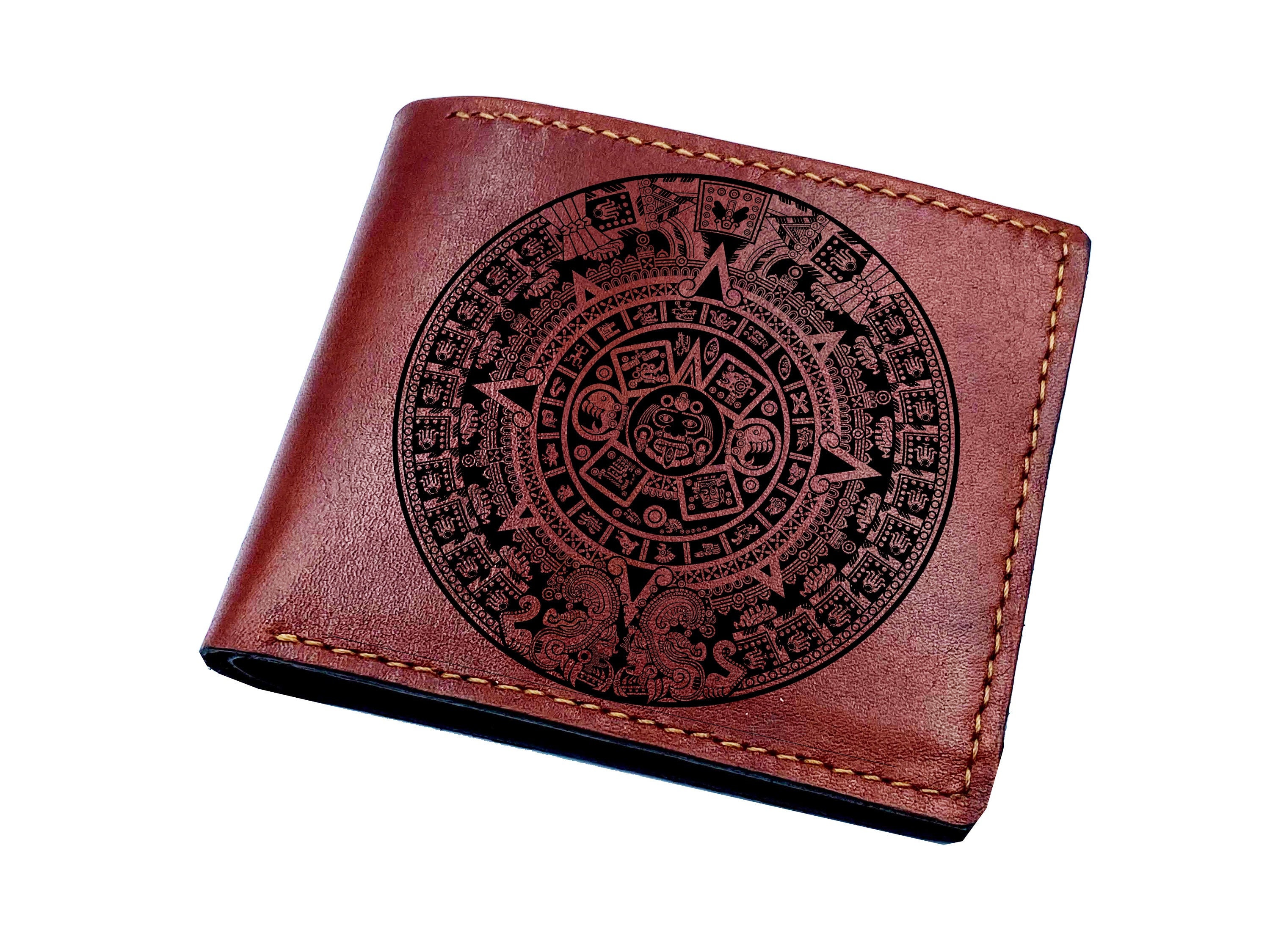 20. Aztec Art Engraved Wallet