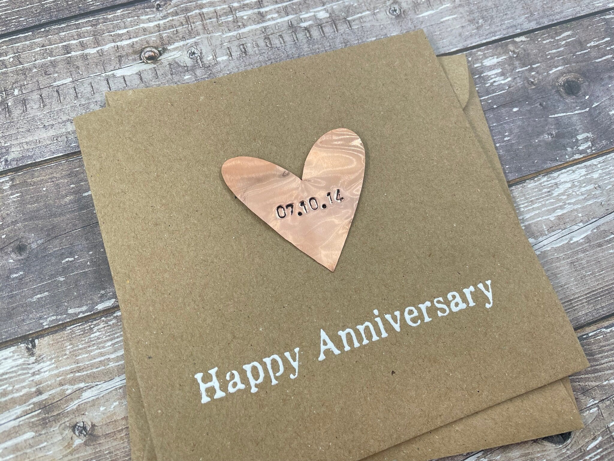21. Personalised 7th Copper Anniversary Card