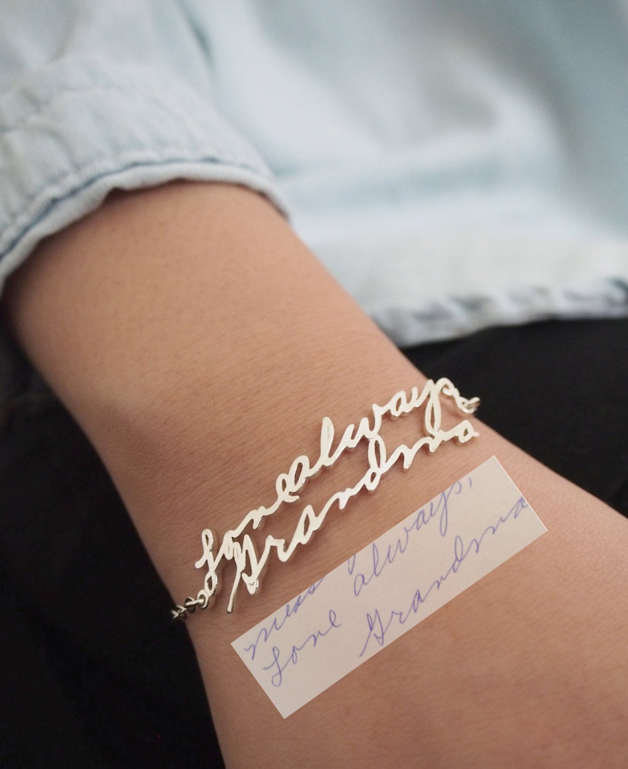 21. Unique Handwriting Bracelet