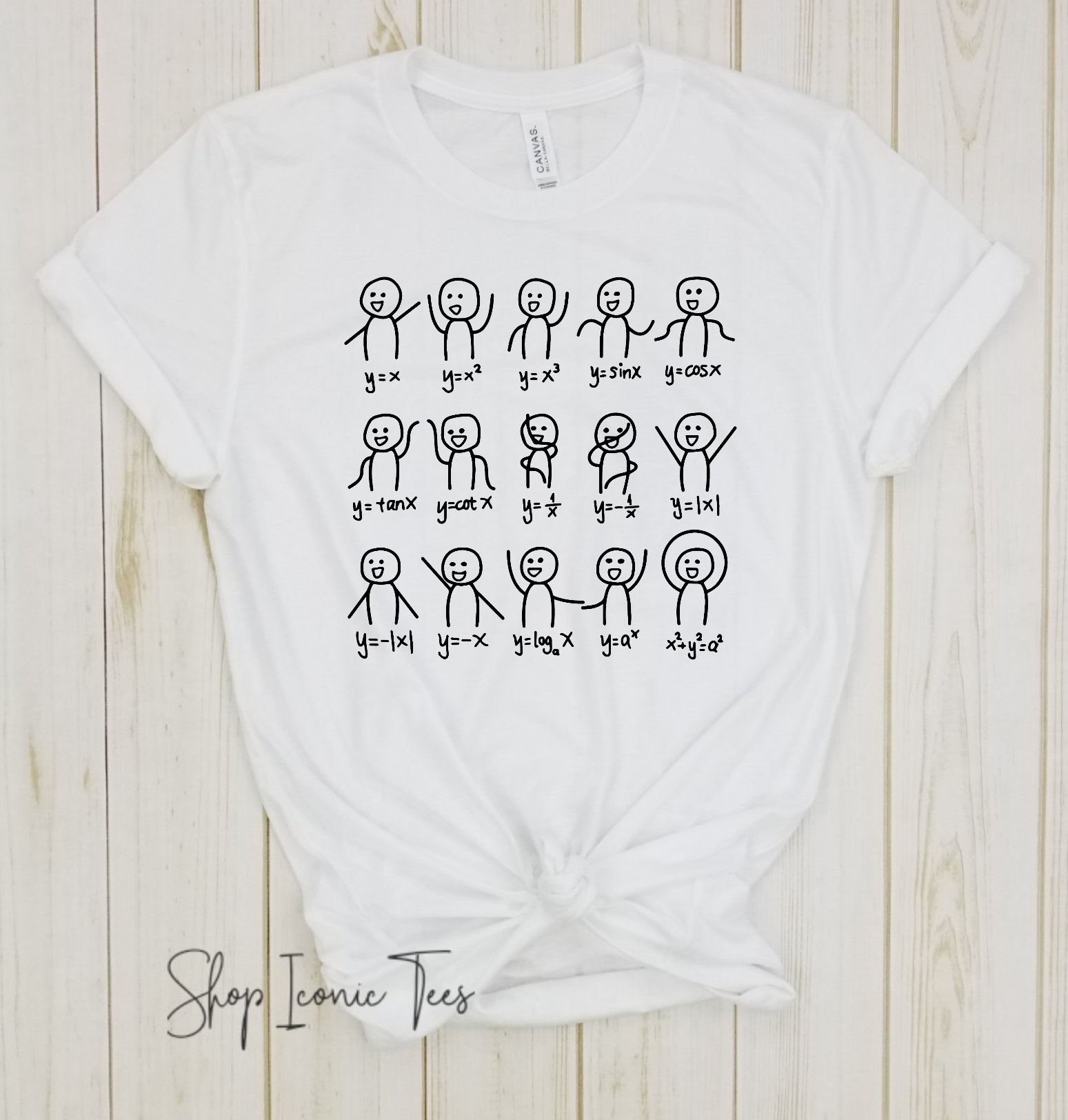 22. Stick Figures Design Math-Themed Shirt