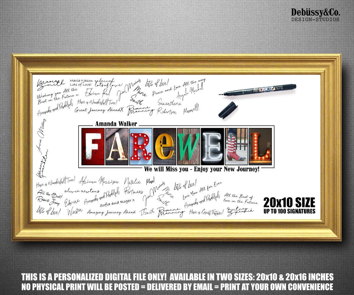4. Co-Worker Farewell Gift Signature Guestbook