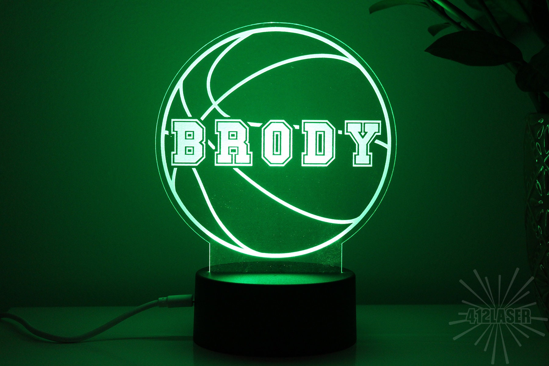 5. Personalized Basketball LED Night Light