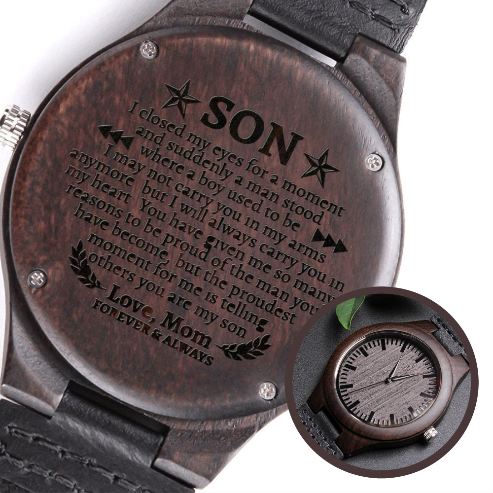 5. Wooden Watch with Engraving