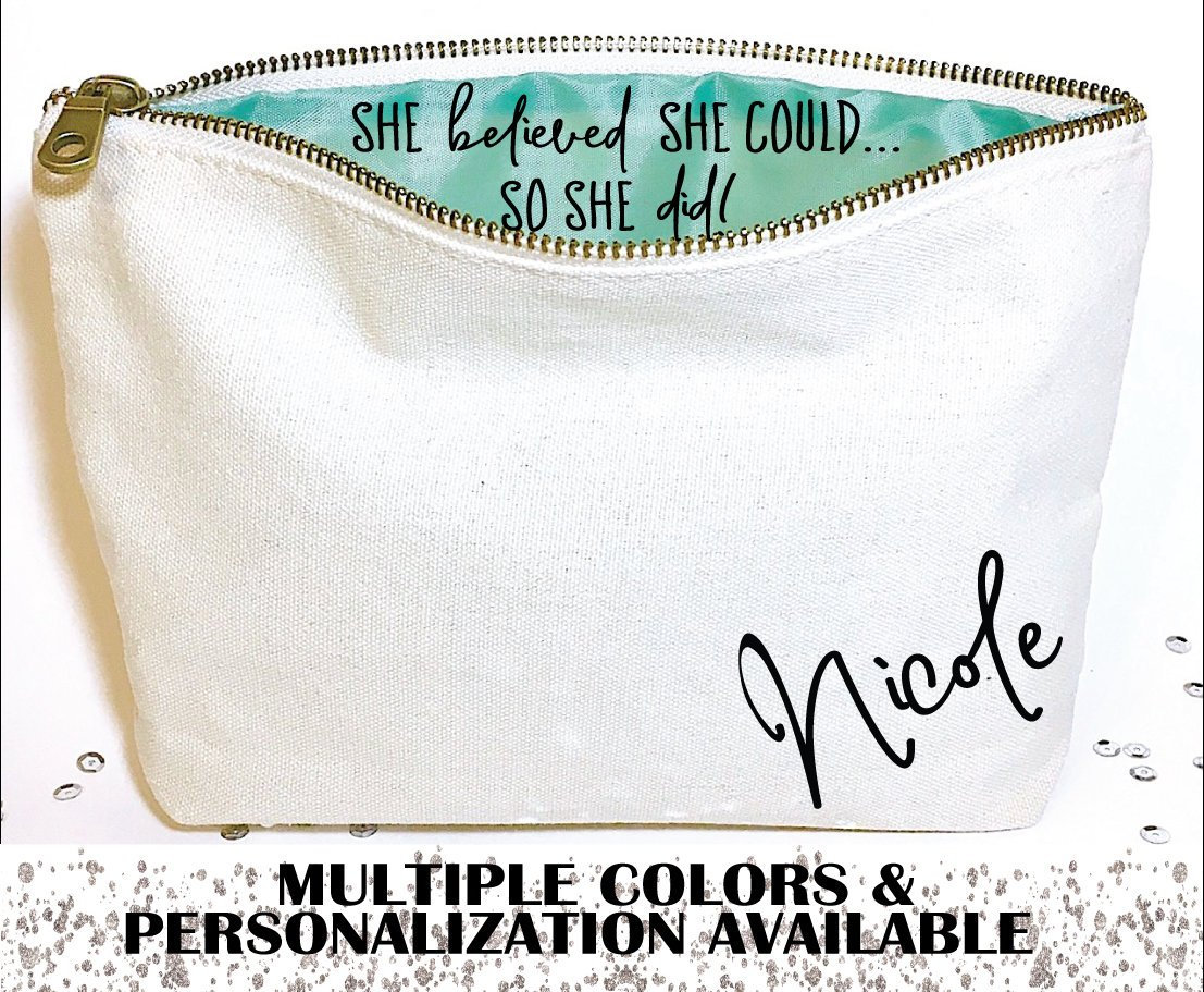 8. Personalized Make Up Bag