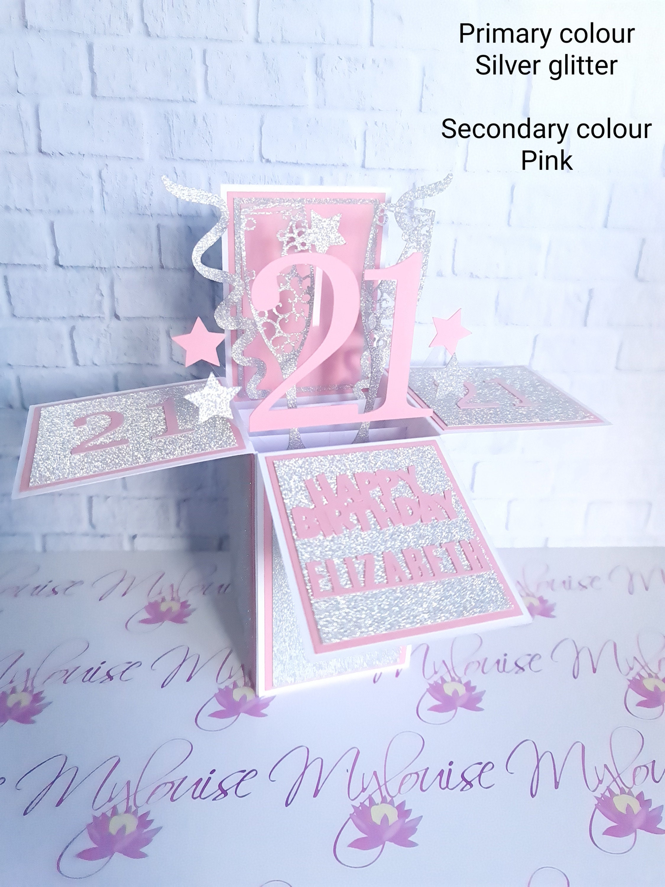 29. Personalised Pop Up Happy 21st Birthday Card in a Box